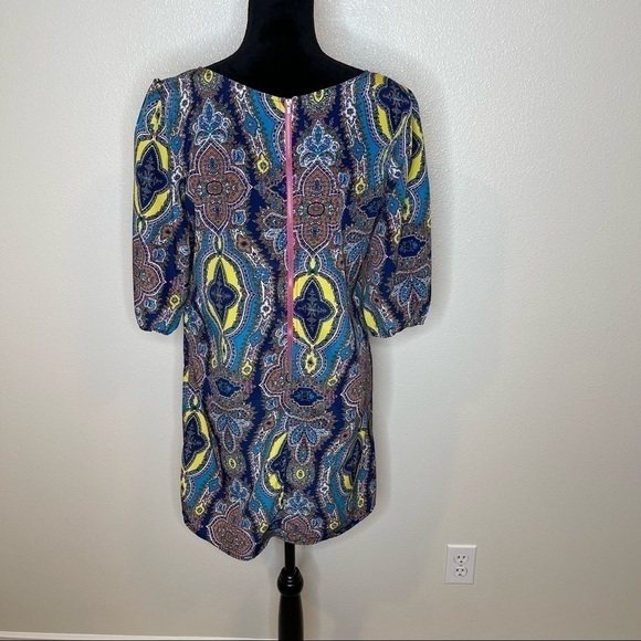 ASOS Lashes of London Colorful Boho 1/2 Sleeve Dress Large - Picture 6 of 6